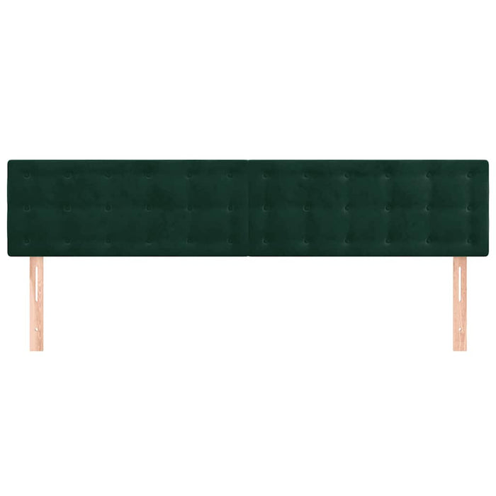 Tăblii de pat, verde închis, 180x5x78/88 cm, catifea WALTI