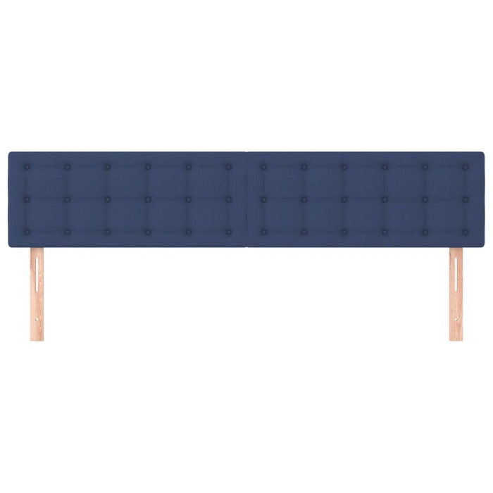 Tăblii de pat, albastru, 200x5x78/88 cm, textil WALTI