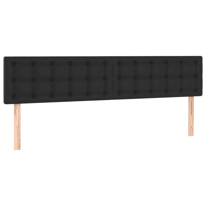 Tăblii de pat, negru, 200x5x78/88 cm, piele ecologică WALTI