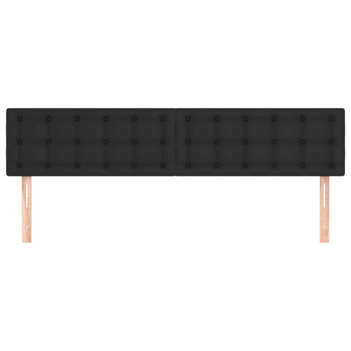 Tăblii de pat, negru, 200x5x78/88 cm, piele ecologică WALTI