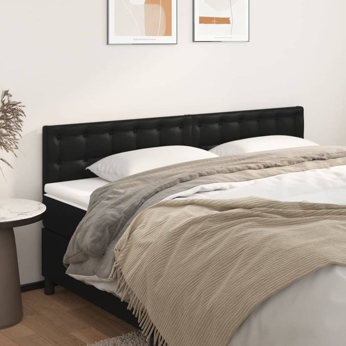 Tăblii de pat, negru, 200x5x78/88 cm, piele ecologică WALTI