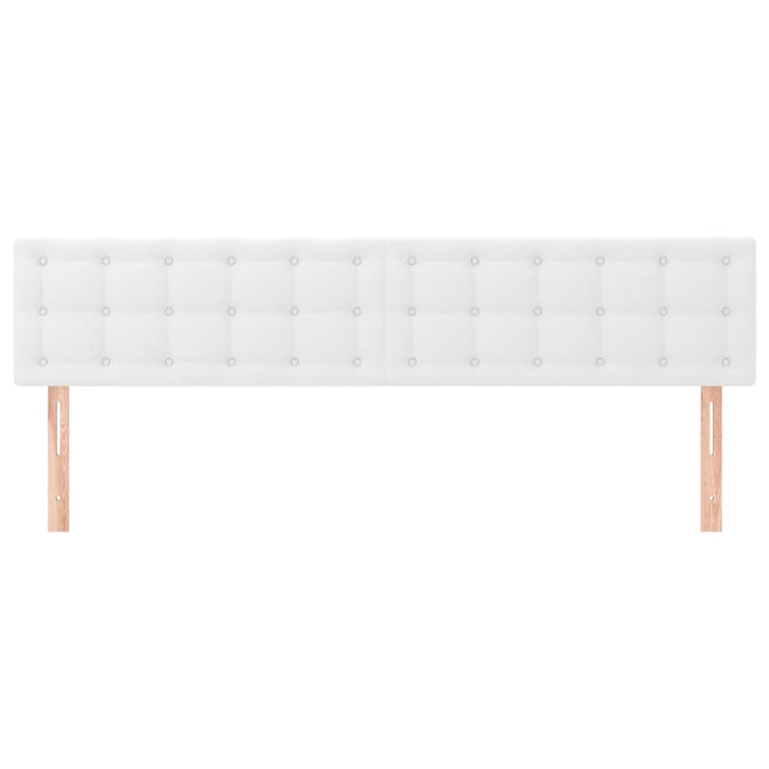 Tăblii de pat, alb, 200x5x78/88 cm, piele ecologică WALTI