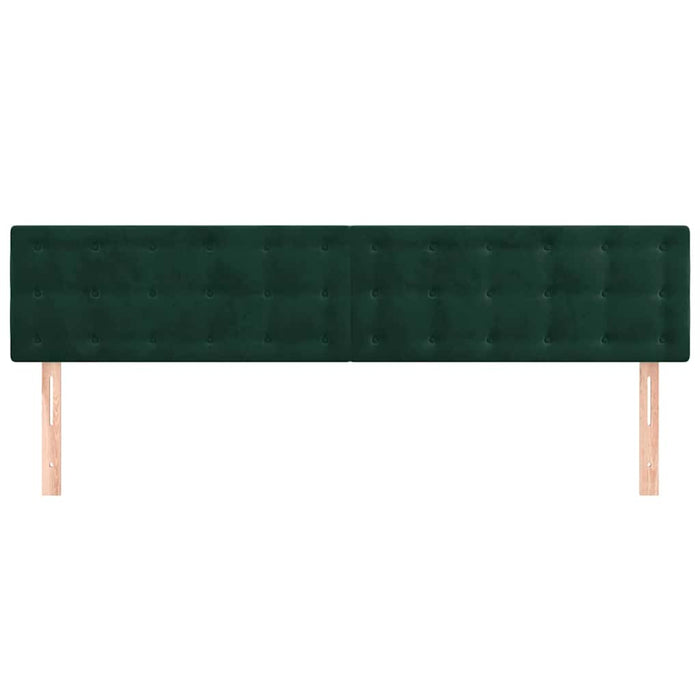 Tăblii de pat, verde închis, 200x5x78/88 cm, catifea WALTI