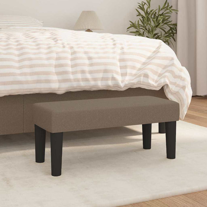 Bancă, gri taupe, 70x30x30 cm, textil - WALTI WALTI