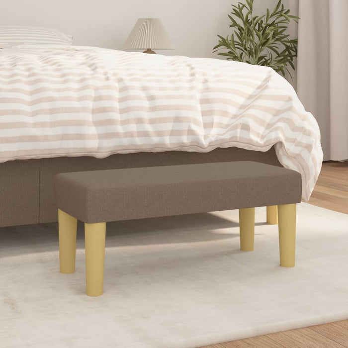 Bancă, gri taupe, 70x30x30 cm, textil - WALTI WALTI