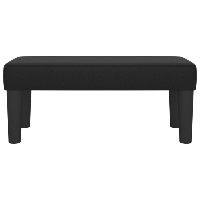 Bancă, negru, 70x30x30 cm, piele ecologică - WALTI WALTI