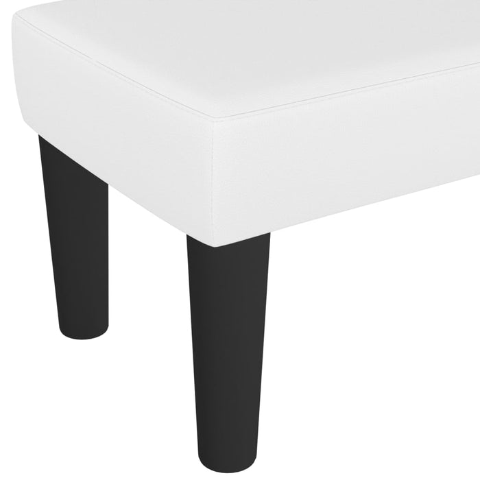 Bancă, alb, 70x30x30 cm, piele ecologică - WALTI WALTI
