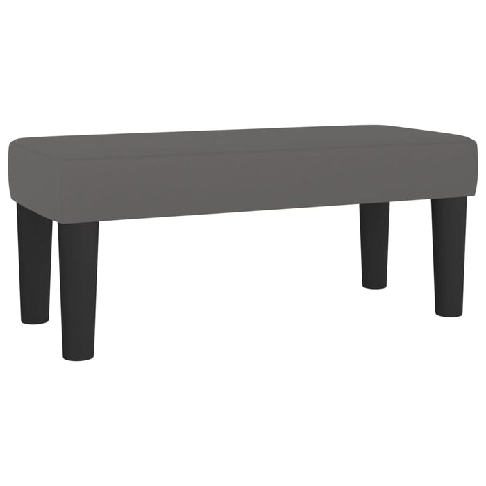 Bancă, gri, 70x30x30 cm, piele ecologică - WALTI WALTI