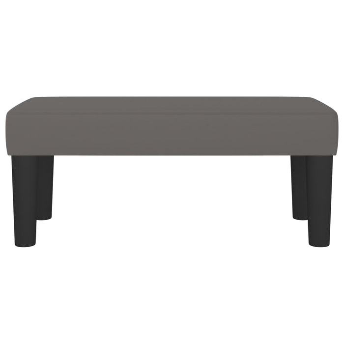 Bancă, gri, 70x30x30 cm, piele ecologică - WALTI WALTI