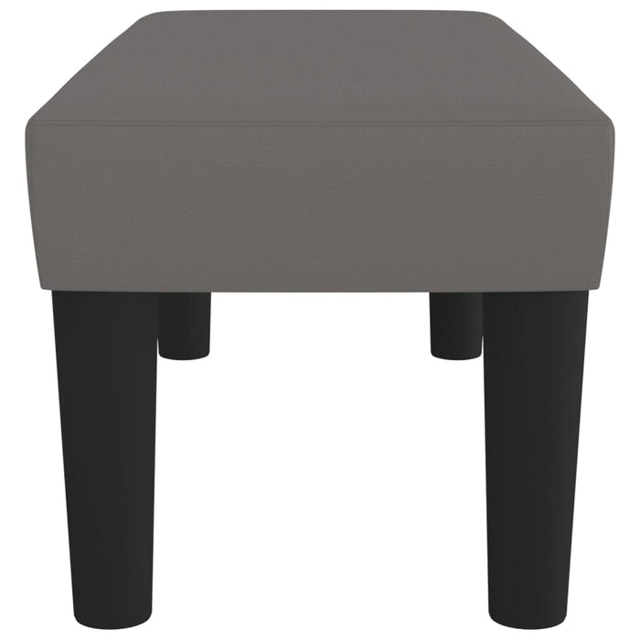 Bancă, gri, 70x30x30 cm, piele ecologică - WALTI WALTI