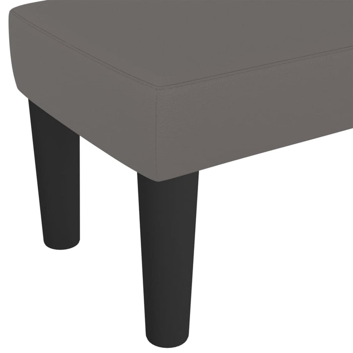 Bancă, gri, 70x30x30 cm, piele ecologică - WALTI WALTI
