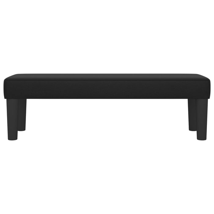 Bancă, negru, 100x30x30 cm, piele ecologică - WALTI WALTI
