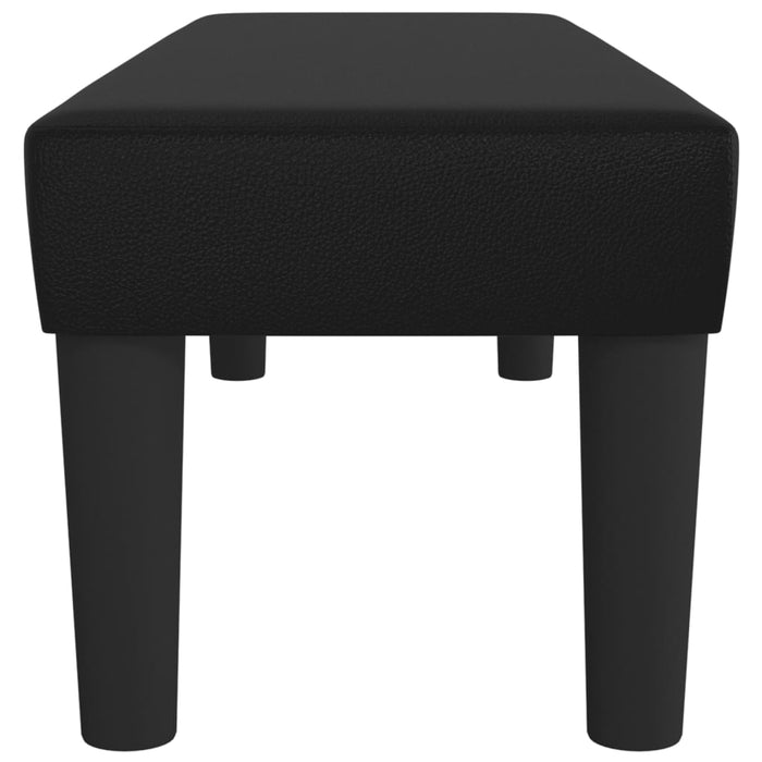 Bancă, negru, 100x30x30 cm, piele ecologică - WALTI WALTI