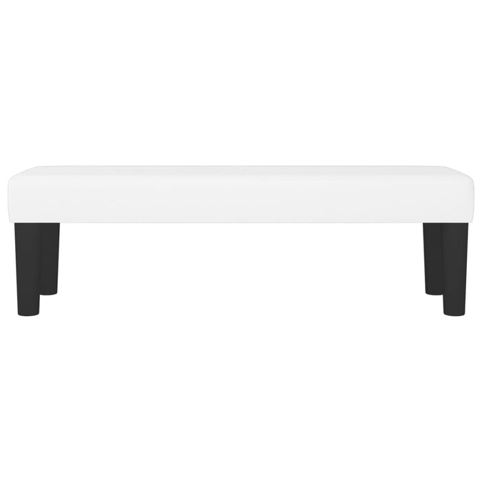 Bancă, alb, 100x30x30 cm, piele ecologică - WALTI WALTI