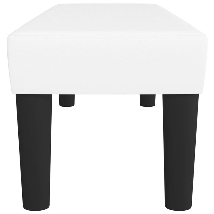 Bancă, alb, 100x30x30 cm, piele ecologică - WALTI WALTI