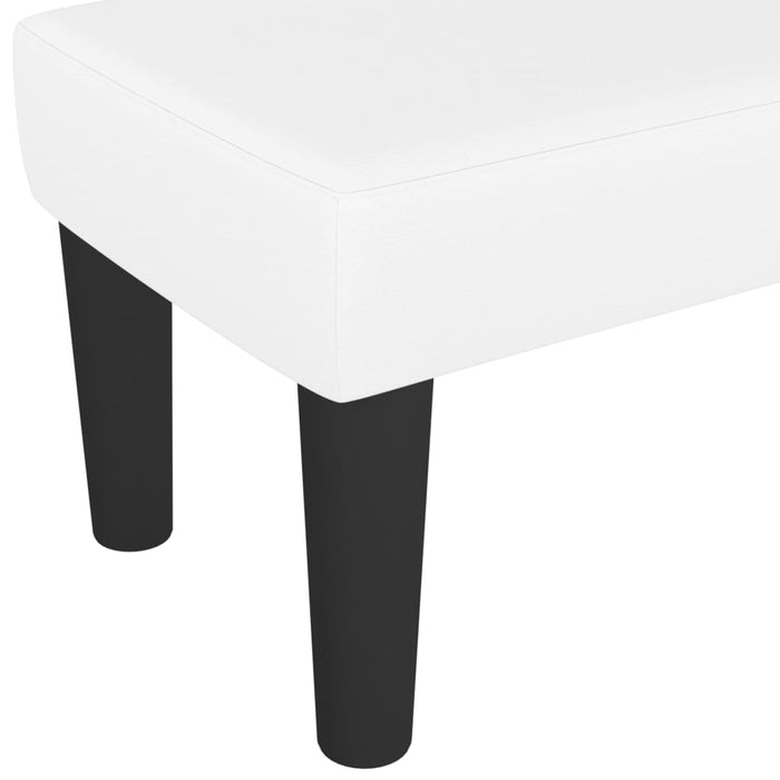 Bancă, alb, 100x30x30 cm, piele ecologică - WALTI WALTI