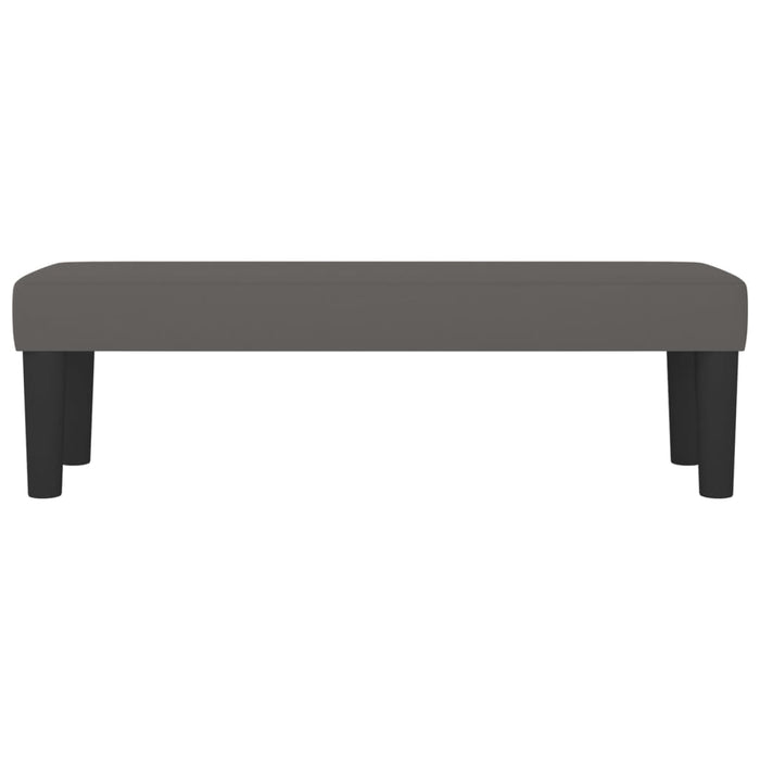 Bancă, gri, 100x30x30 cm, piele ecologică - WALTI WALTI