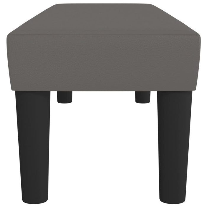 Bancă, gri, 100x30x30 cm, piele ecologică - WALTI WALTI