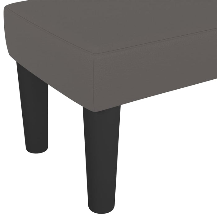 Bancă, gri, 100x30x30 cm, piele ecologică - WALTI WALTI