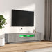 Set dulapuri TV cu LED, 2 piese, gri sonoma, lemn prelucrat - WALTI WALTI