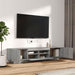 Set dulapuri TV cu LED, 2 piese, gri sonoma, lemn prelucrat - WALTI WALTI