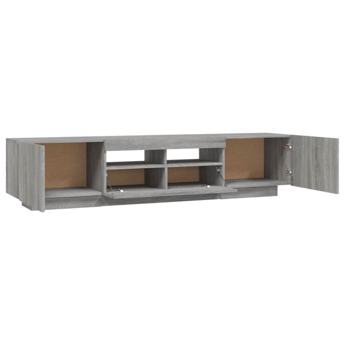 Set dulapuri TV cu LED, 2 piese, gri sonoma, lemn prelucrat - WALTI WALTI