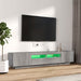 Set dulapuri TV cu LED, 2 piese, gri sonoma, lemn prelucrat - WALTI WALTI