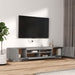 Set dulapuri TV cu LED, 2 piese, gri sonoma, lemn prelucrat - WALTI WALTI