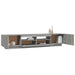 Set dulapuri TV cu LED, 2 piese, gri sonoma, lemn prelucrat - WALTI WALTI