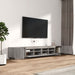 Set dulapuri TV cu LED, 3 piese, gri sonoma, lemn prelucrat - WALTI WALTI