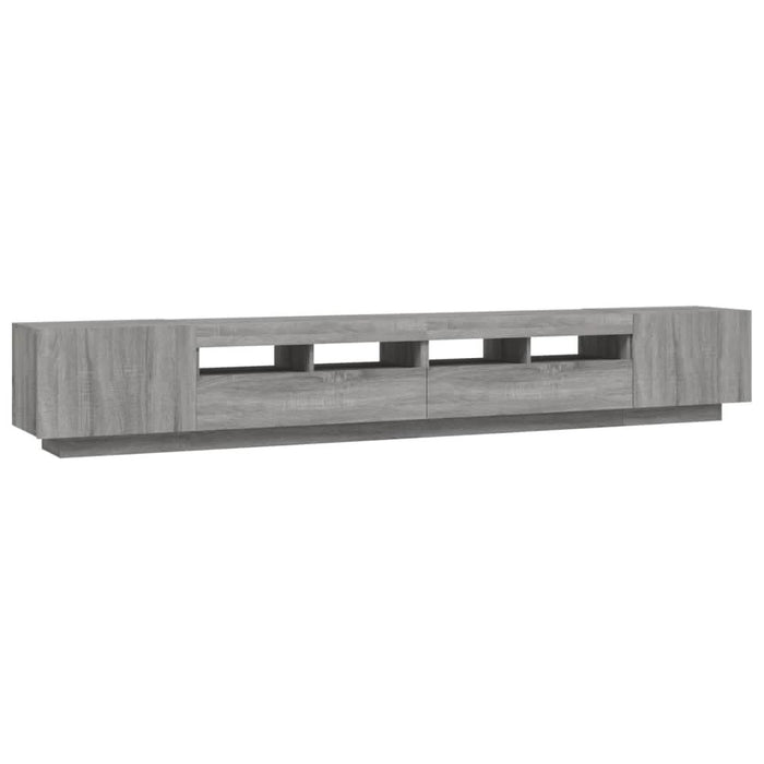 Set dulapuri TV cu LED, 3 piese, gri sonoma, lemn prelucrat - WALTI WALTI
