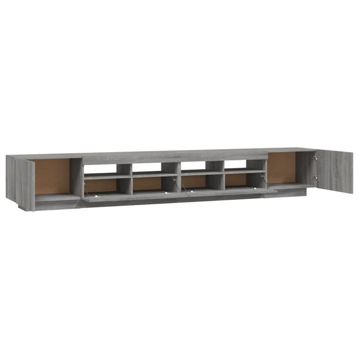 Set dulapuri TV cu LED, 3 piese, gri sonoma, lemn prelucrat - WALTI WALTI