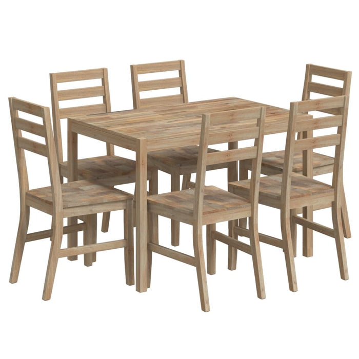 Set mobilier de bucătărie, 7 piese, lemn masiv de acacia WALTI