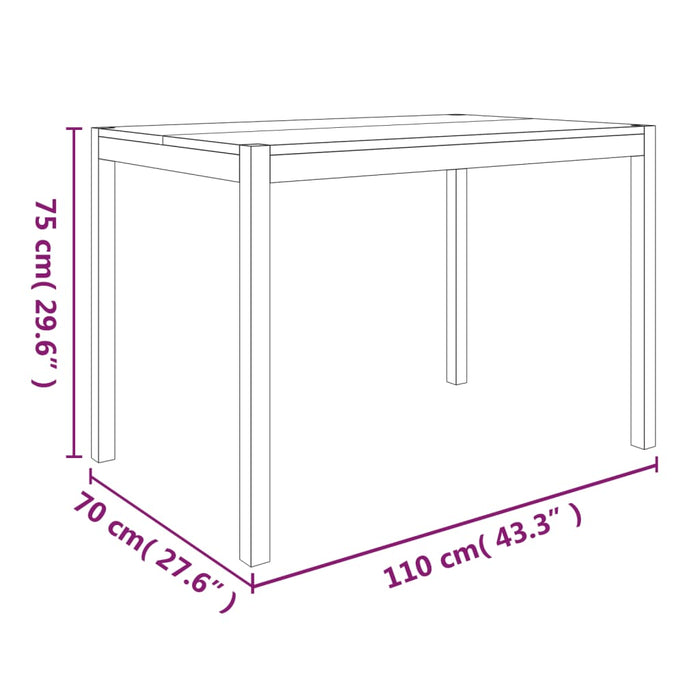 Set mobilier de bucătărie, 7 piese, lemn masiv de acacia WALTI