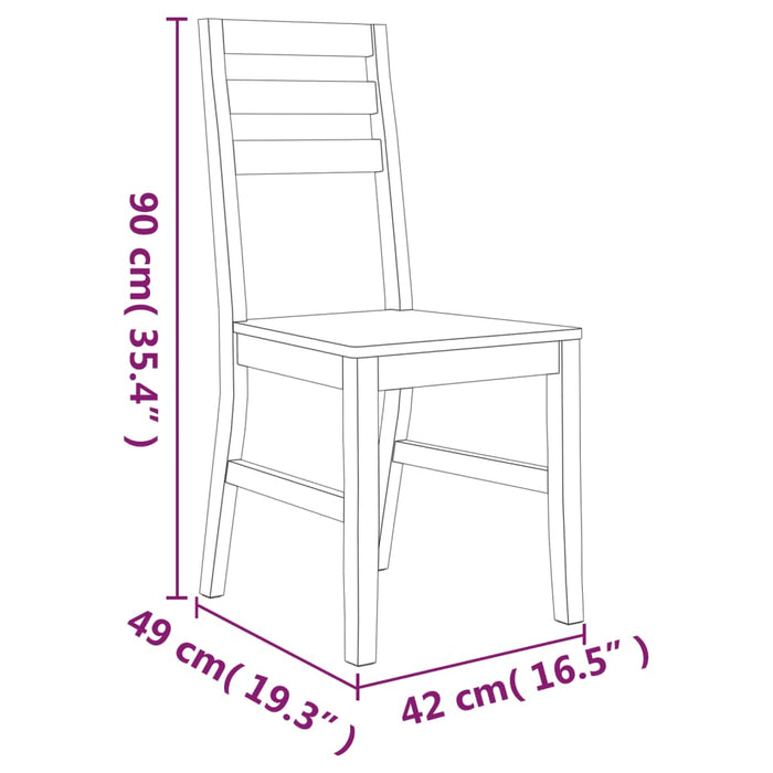 Set mobilier de bucătărie, 7 piese, lemn masiv de acacia WALTI