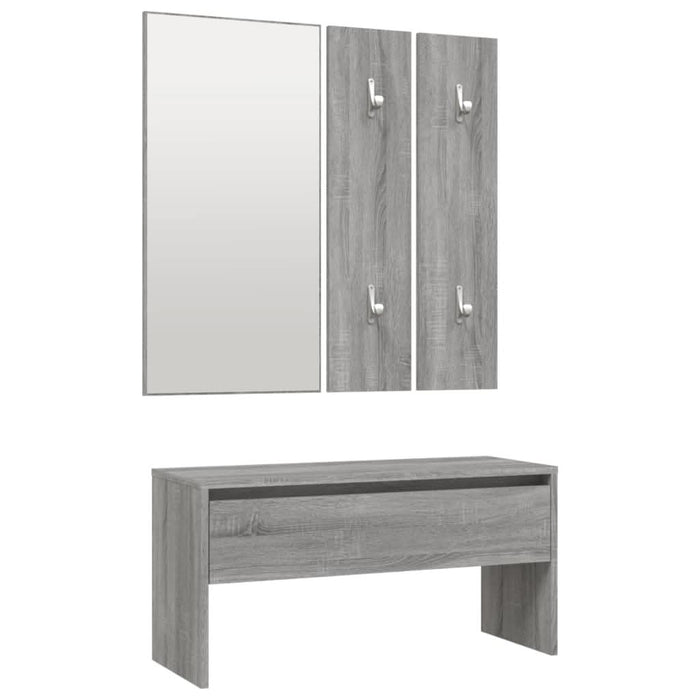 Set de mobilier pentru hol, gri sonoma, lemn prelucrat - WALTI WALTI