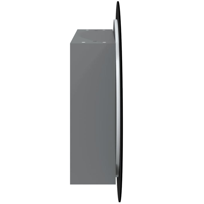 Dulap de baie cu oglindă rotundă și LED, gri, 54x54x17,5 cm - WALTI WALTI