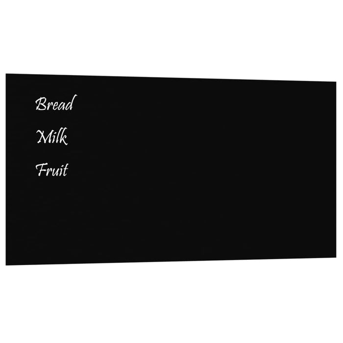 Tablă magnetică de perete neagră 80x40 cm, sticlă securizată WALTI