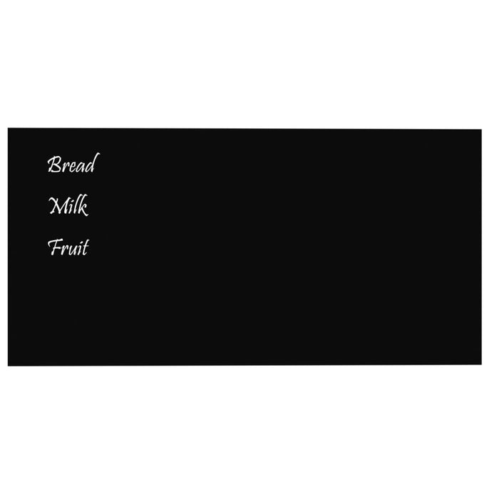 Tablă magnetică de perete neagră 80x40 cm, sticlă securizată WALTI