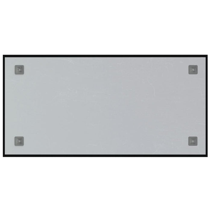Tablă magnetică de perete neagră 80x40 cm, sticlă securizată WALTI