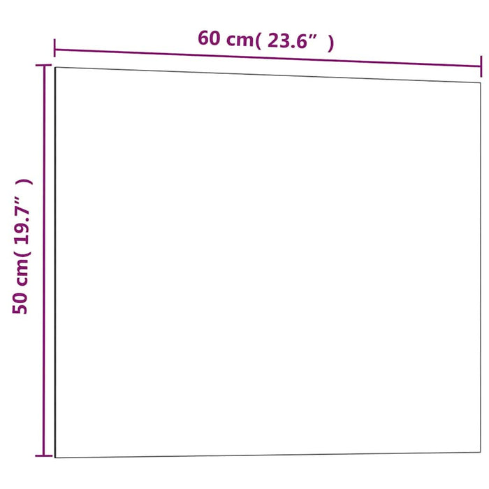 Tablă magnetică de perete, negru, 60x50 cm, sticlă securizată WALTI