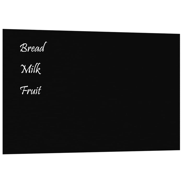 Tablă magnetică de perete, negru, 80x50 cm, sticlă securizată WALTI