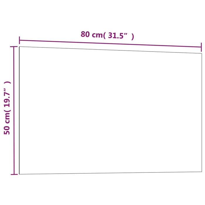 Tablă magnetică de perete, negru, 80x50 cm, sticlă securizată WALTI