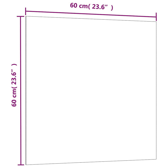 Placă magnetică de perete, negru, 60x60 cm  sticlă securizată WALTI