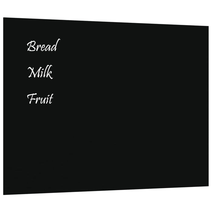 Placă magnetică de perete, negru, 80x60 cm  sticlă securizată WALTI