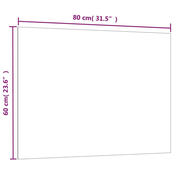 Placă magnetică de perete, negru, 80x60 cm  sticlă securizată WALTI