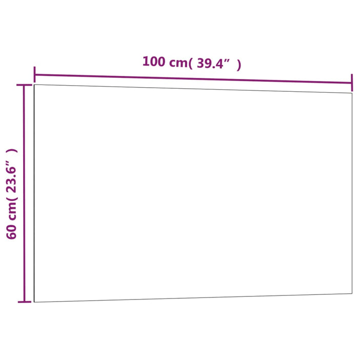 Placă magnetică de perete, negru, 100x60 cm  sticlă securizată WALTI