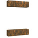 Dulap TV de perete, 4 buc, stejar, 60x30x30 cm, lemn prelucrat - WALTI WALTI