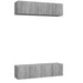 Comode TV, 4 buc., gri sonoma, 60x30x30 cm, lemn prelucrat - WALTI WALTI