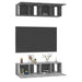 Comode TV, 4 buc., gri sonoma, 60x30x30 cm, lemn prelucrat - WALTI WALTI